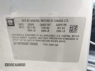 2012 Chevrolet Impala LS Fleet with VIN 2G1WF5E39C1155382, listed as a IAAI auction lot 41836701 with 148,878 mi miles and . Bid and sale history available at DreamBid. Image 9.