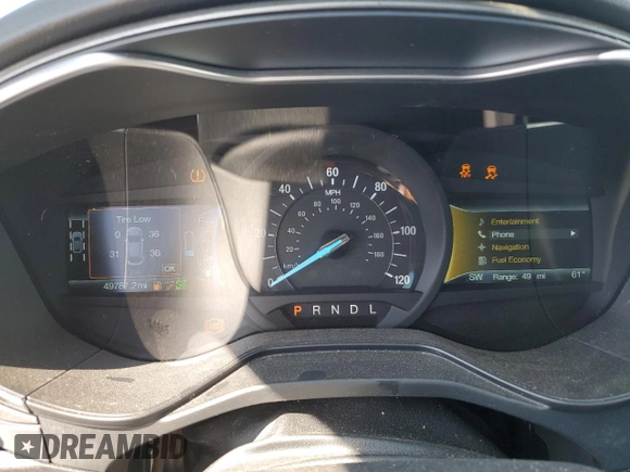 2019 Ford Fusion Hybrid SE with VIN 3FA6P0LU0KR102928, listed as a Copart auction lot 54535785 with 49,787 mi miles and Clean Title. Bid and sale history available at carsss.com. Image 9.