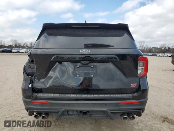 2021 Ford Explorer ST with VIN 1FM5K8GC7MGA00990, listed as a Copart auction lot 43066955 with 51,875 mi miles and Salvage Title. Bid and sale history available at carsss.com. Image 6.