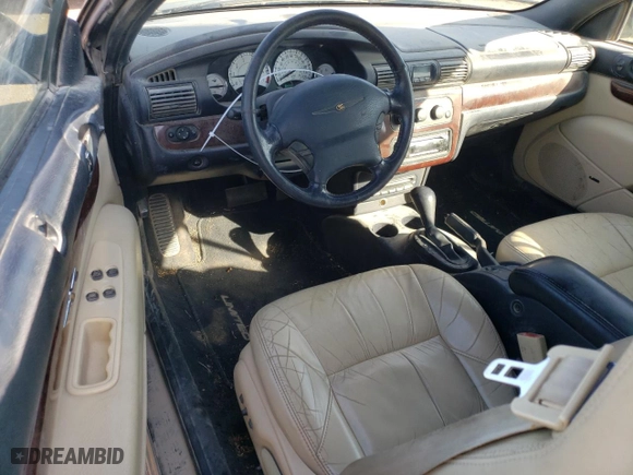 2001 Chrysler Sebring Limited with VIN 1C3EL65U11N620246, listed as a Copart auction lot 77750154 with 134,539 mi miles and Salvage Title. Bid and sale history available at carsss.com. Image 8.