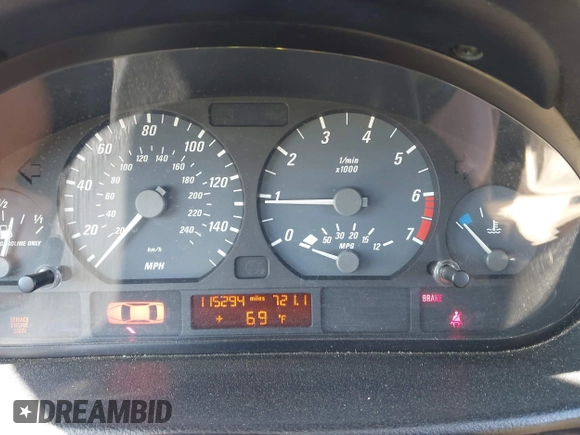 2002 BMW 3 Series 325Ci with VIN WBABS33432JY42554, listed as a IAAI auction lot 41701386 with 115,294 mi miles and . Bid and sale history available at DreamBid. Image 7.