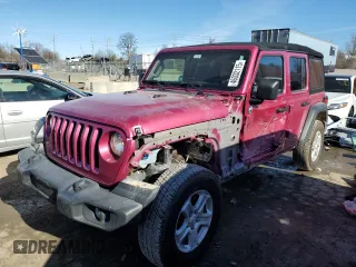 2022 Jeep Wrangler Unlimited Sport S with VIN 1C4HJXDG5NW144177, listed as a Copart auction lot 46032115 with 62,409 mi miles and Salvage Title. Bid and sale history available at carsss.com. Image 1.