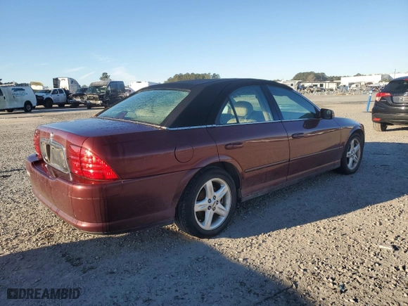 2002 Lincoln LS w/Base Pkg with VIN 1LNHM86S82Y630363, listed as a Copart auction lot 88405875 with 88,829 mi miles and Clean Title. Bid and sale history available at carsss.com. Image 3.