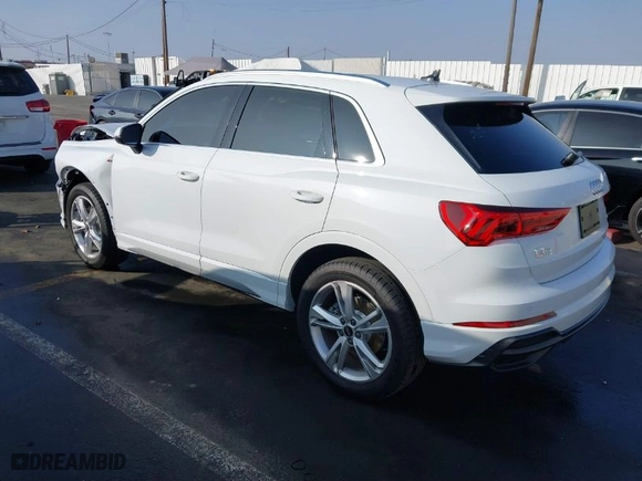 2022 Audi Q3 S line Premium Plus with VIN WA1EECF35N1054724, listed as a IAAI auction lot 41036470 with 13,838 mi miles. Bid and sale history available at carsss.com. Image 3.