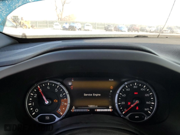 2022 Jeep Renegade Trailhawk with VIN ZACNJDC19NPN67837, listed as a Copart auction lot 48303205 with 16,855 mi miles and Salvage Title. Bid and sale history available at DreamBid. Image 9.