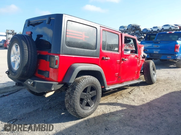 2015 Jeep Wrangler Unlimited Sport with VIN 1C4BJWDG4FL694005, listed as a IAAI auction lot 41971529 with Not provided miles and . Bid and sale history available at DreamBid. Image 4.