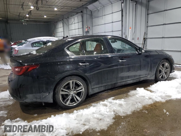 2021 Infiniti Q50 3.0t SIGNATURE EDITION with VIN JN1EV7CR2MM754805, listed as a Copart auction lot 44683285 with 36,408 mi miles and Salvage Title. Bid and sale history available at carsss.com. Image 3.