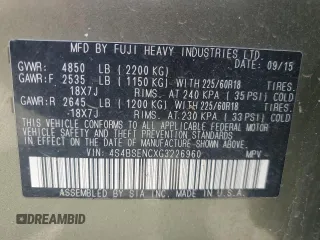 2016 Subaru Outback Limited with VIN 4S4BSENCXG3226960, listed as a Copart auction lot 57768185 with 201,303 mi miles and Salvage title. Bid and sale history available at DreamBid. Image 13.