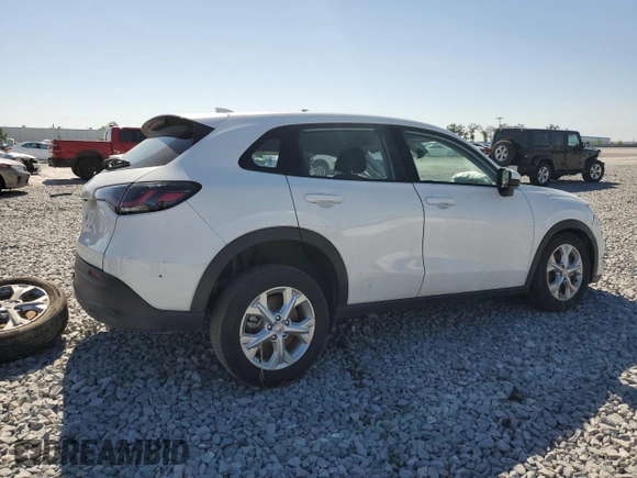 2024 Honda HR-V LX with VIN 3CZRZ1H33RM727414, listed as a Copart auction lot 49262125 with Not Provided miles and Clean Title. Bid and sale history available at DreamBid. Image 3.