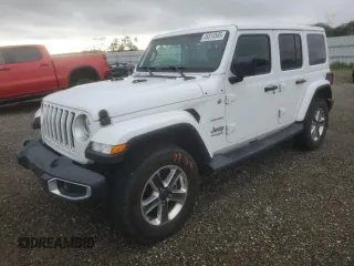 2019 Jeep Wrangler Unlimited Sahara with VIN 1C4HJXEG5KW600639, listed as a Copart auction lot 49314565 with 58,637 mi miles and Salvage title. Bid and sale history available at DreamBid. Image 1.