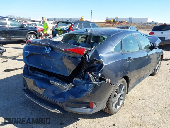 2019 Honda Civic Sedan EX with VIN JHMFC1F31KX005256, listed as a IAAI auction lot 41765551 with 80,897 mi miles. Bid and sale history available at carsss.com. Image 4.
