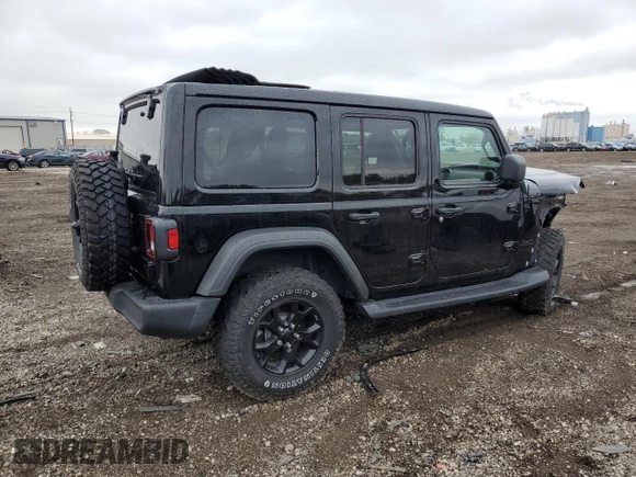 2021 Jeep Wrangler Unlimited Sport S с VIN 1C4HJXDN0MW566970, выставлен на аукционе Copart как лот 57655765 с пробегом 24 751 миль миль и Списание • Salvage title. История ставок и продаж доступна на DreamBid. Изображение 3.