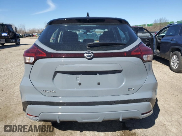 2022 Nissan Kicks SV with VIN 3N1CP5CV0NL497044, listed as a Copart auction lot 47895725 with 36,123 mi miles and Salvage Title. Bid and sale history available at carsss.com. Image 6.