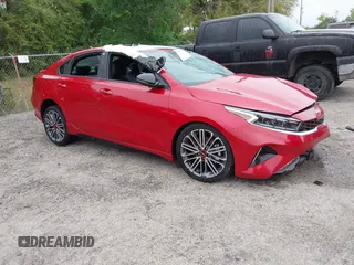 2024 Kia Forte GT with VIN 3KPF44AC7RE782980, listed as a IAAI auction lot 39848375 with 215 mi miles. Bid and sale history available at carsss.com. Image 1.