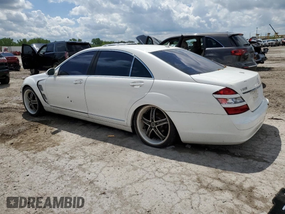 2007 Mercedes-Benz S 550 with VIN WDDNG71X87A075285, listed as a Copart auction lot 55173695 with 166,032 mi miles and Clean Title. Bid and sale history available at DreamBid. Image 2.