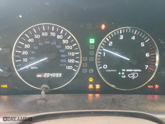 2005 Lexus LX 470 with VIN JTJHT00W453555101, listed as a Copart auction lot 81062804 with 204,099 mi miles and Salvage Title. Bid and sale history available at carsss.com. Image 9.