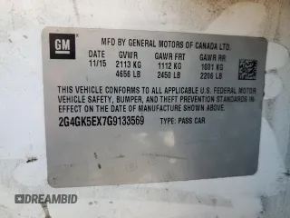2016 Buick Regal z VIN 2G4GK5EX7G9133569, wystawiony jako Copart lot #59674265 z przebiegiem 197 116 mil mil oraz Szkoda całkowita • Salvage title. Historia ofert i sprzedaży dostępna na DreamBid. Obrazek 12.