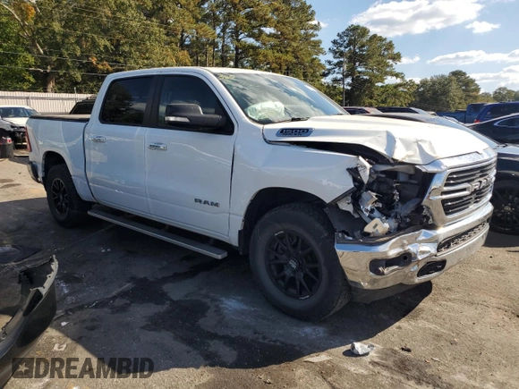 2019 Ram 1500 Big Horn with VIN 1C6SRFFT1KN856276, listed as a Copart auction lot 77247224 with 62,049 mi miles and Salvage title. Bid and sale history available at DreamBid. Image 4.