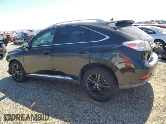 2011 Lexus RX 450h with VIN JTJBC1BAXB2034849, listed as a Copart auction lot 62915265 with 168,558 mi miles and Salvage title. Bid and sale history available at DreamBid. Image 2.