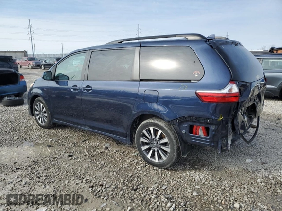 2019 Toyota Sienna LE with VIN 5TDJZ3DC1KS223325, listed as a Copart auction lot 45758815 with 102,605 mi miles and Salvage Title. Bid and sale history available at carsss.com. Image 2.