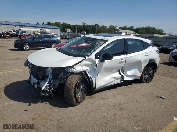 2023 Nissan ARIYA PLATINUM+ with VIN JN1DF0CD3PM710384, listed as a Copart auction lot 55812734 with 2,815 mi miles and Salvage Title. Bid and sale history available at carsss.com. Image 1.