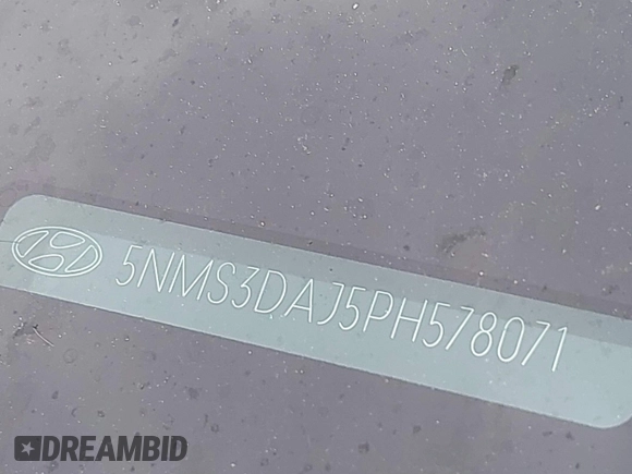 2023 Hyundai Santa Fe SEL with VIN 5NMS3DAJ5PH578071, listed as a IAAI auction lot 41738553 with 40,069 mi miles and . Bid and sale history available at DreamBid. Image 9.
