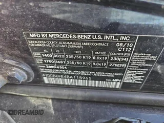 2011 Mercedes-Benz R 350 with VIN 4JGCB6FE4BA115965, listed as a Copart auction lot 82163294 with 158,225 mi miles and Clean Title. Bid and sale history available at DreamBid. Image 10.