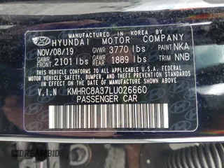 2020 Hyundai Venue SEL with VIN KMHRC8A37LU026660, listed as a Copart auction lot 52907665 with 64,913 mi miles and Salvage title. Bid and sale history available at DreamBid. Image 13.