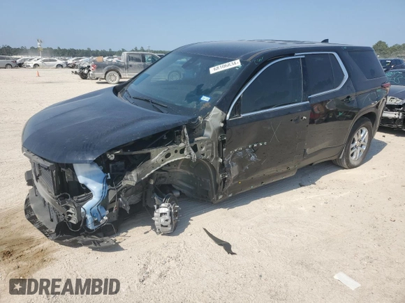 2022 Chevrolet Traverse LS with VIN 1GNERFKW1NJ101766, listed as a Copart auction lot 68106834 with 15,594 mi miles and Salvage Title. Bid and sale history available at carsss.com. Image 1.