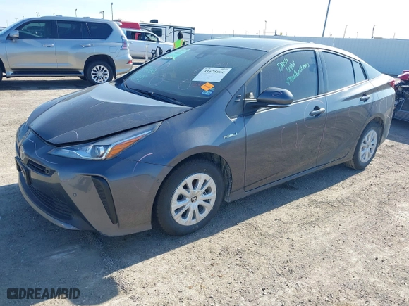 2022 Toyota Prius L Eco with VIN JTDKAMFU0N3176477, listed as a IAAI auction lot 41675066 with 49,483 mi miles. Bid and sale history available at carsss.com. Image 17.