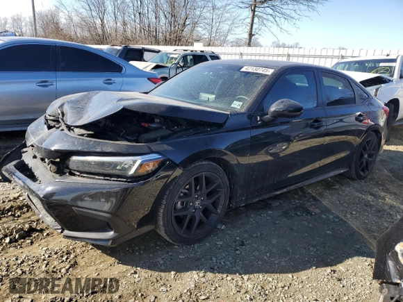 2024 Honda Civic Sport with VIN 2HGFE2F51RH519868, listed as a Copart auction lot 42130745 with 22,616 mi miles and Salvage Title. Bid and sale history available at DreamBid. Image 1.