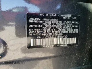2020 Subaru Forester Premium with VIN JF2SKAJCXLH467435, listed as a Copart auction lot 53973331 with 6,070 mi miles and Salvage Title. Bid and sale history available at carsss.com. Image 10.