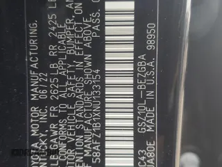 2022 Lexus ES with VIN 58AFZ1B1XNU133154, listed as a Copart auction lot 67235464 with 9,478 mi miles and Salvage Title. Bid and sale history available at carsss.com. Image 12.