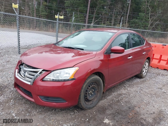 2015 Nissan Sentra S with VIN 3N1AB7AP6FY253151, listed as a IAAI auction lot 41505469 with 190,533 mi miles. Bid and sale history available at carsss.com. Image 2.
