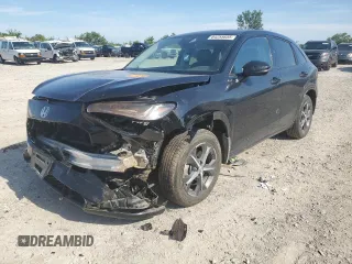 2023 Honda HR-V EX-L with VIN 3CZRZ2H79PM737208, listed as a Copart auction lot 64255655 with 48,130 mi miles and Salvage title. Bid and sale history available at DreamBid. Image 1.