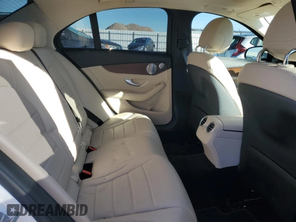 2021 Mercedes-Benz C 300 with VIN W1KWF8DBXMR643580, listed as a Copart auction lot 44043075 with 26,458 mi miles and Salvage Title. Bid and sale history available at carsss.com. Image 10.