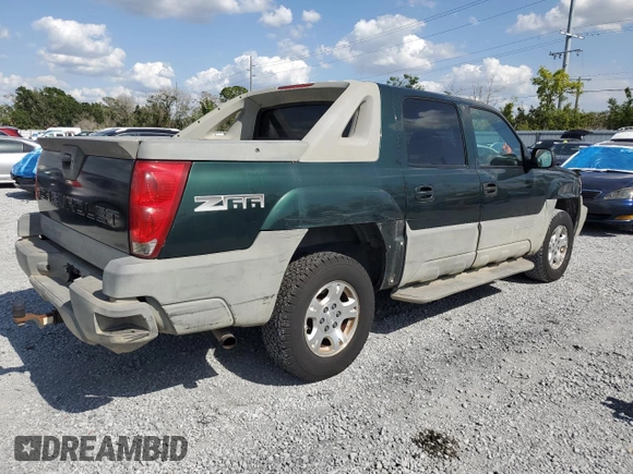 2002 Chevrolet Avalanche with VIN 3GNEC13T72G217883, listed as a Copart auction lot 52378085 with 140,300 mi miles and Salvage Title. Bid and sale history available at carsss.com. Image 3.