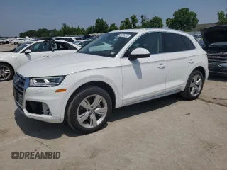 2018 Audi Q5 Premium Plus with VIN WA1BNAFY8J2227563, listed as a Copart auction lot 59870575 with 99,888 mi miles and Salvage title. Bid and sale history available at DreamBid. Image 1.