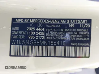 2021 Mercedes-Benz CLA 250 z VIN W1K5J4GB8MN186418, wystawiony jako IAAI lot #41999575 z przebiegiem 76 901 mil mil oraz . Historia ofert i sprzedaży dostępna na DreamBid. Obrazek 9.