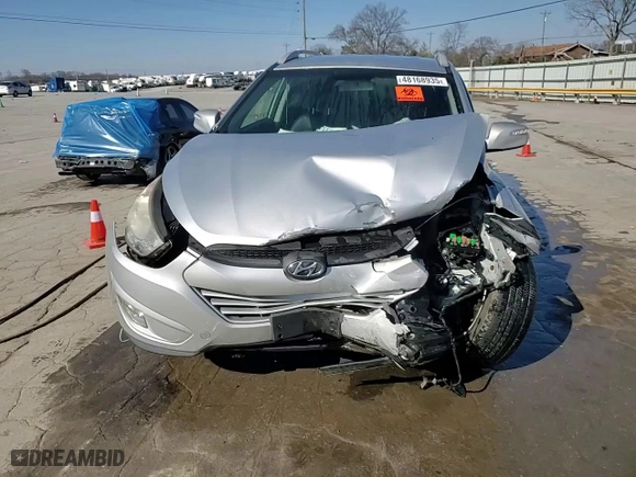 2013 Hyundai Tucson GLS with VIN KM8JU3AC6DU548520, listed as a Copart auction lot 48168935 with 163,247 mi miles and Salvage Title. Bid and sale history available at carsss.com. Image 14.