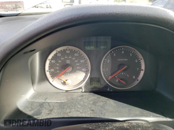 2007 Volvo V50 2.4L with VIN YV1MW382072284214, listed as a Copart auction lot 40821234 with 134,054 mi miles and Salvage Title. Bid and sale history available at carsss.com. Image 9.