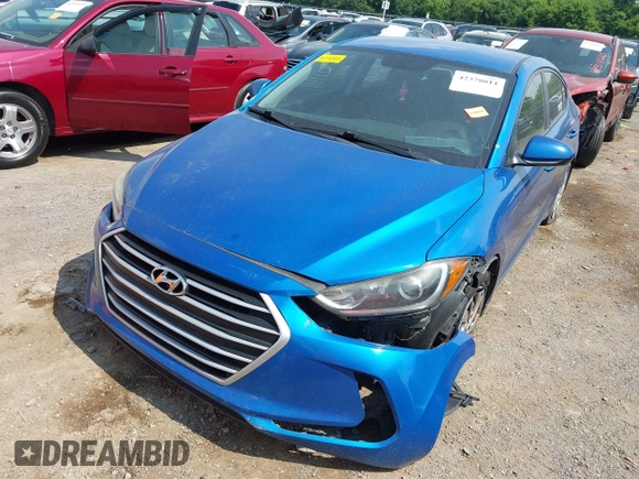 2017 Hyundai Elantra SE with VIN KMHD74LF1HU096113, listed as a IAAI auction lot 42378011 with Not provided miles and . Bid and sale history available at DreamBid. Image 6.