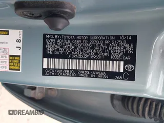 2015 Toyota Prius Four with VIN JTDKN3DU2F1895311, listed as a IAAI auction lot 42525427 with 80,944 mi miles and . Bid and sale history available at DreamBid. Image 9.