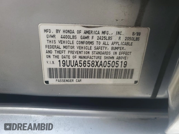 1999 Acura TL with VIN 19UUA5658XA050519, listed as a Copart auction lot 76115334 with 158,248 mi miles and Salvage Title. Bid and sale history available at carsss.com. Image 12.