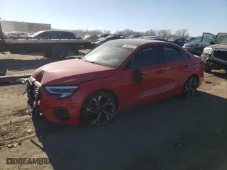 2023 Audi A3 Premium Plus with VIN WAUHUDGY2PA054976, listed as a Copart auction lot 79461303 with 0 mi miles and Salvage Title. Bid and sale history available at carsss.com. Image 1.