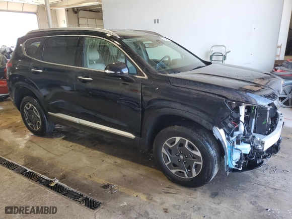 2023 Hyundai Santa Fe Hybrid Blue with VIN 5NMS2DA12PH008063, listed as a Copart auction lot 76351694 with NaN miles and Salvage Title. Bid and sale history available at carsss.com. Image 4.