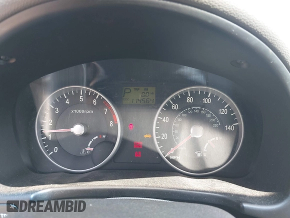 2007 Hyundai Accent GLS with VIN KMHCN46C57U159120, listed as a IAAI auction lot 42021811 with 114,564 mi miles. Bid and sale history available at carsss.com. Image 7.