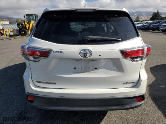 2016 Toyota Highlander LE with VIN 5TDBKRFH0GS281325, listed as a Copart auction lot 80321914 with 87,973 mi miles and Salvage Title. Bid and sale history available at carsss.com. Image 6.