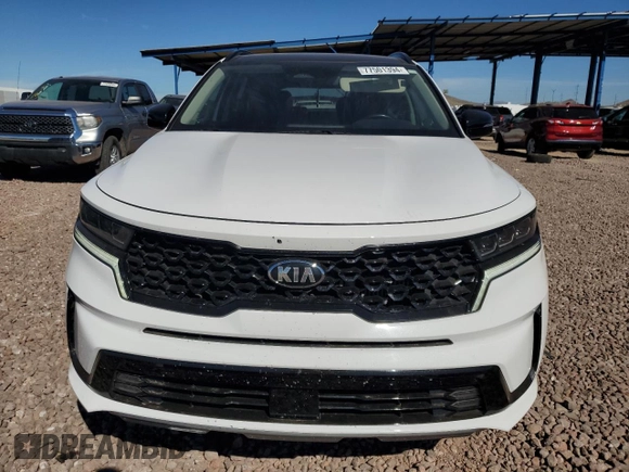2021 Kia Sorento SX Prestige X-Line with VIN 5XYRKDLF2MG016354, listed as a Copart auction lot 77501394 with 95,352 mi miles and Salvage Title. Bid and sale history available at carsss.com. Image 5.