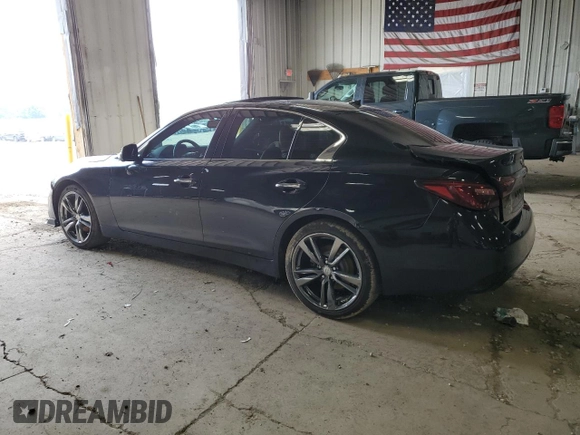 2021 Infiniti Q50 Signature Edition with VIN JN1EV7CR5MM752479, listed as a Copart auction lot 59332895 with 37,884 mi miles and Salvage title. Bid and sale history available at DreamBid. Image 2.